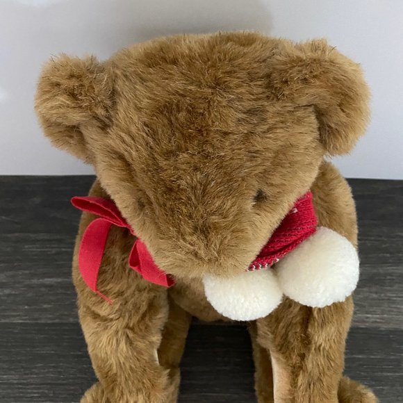 The Vermont Teddy Bear Company Plush Jointed Winter Scarf Stuffed Animal Toy 17" - Picture 6 of 11